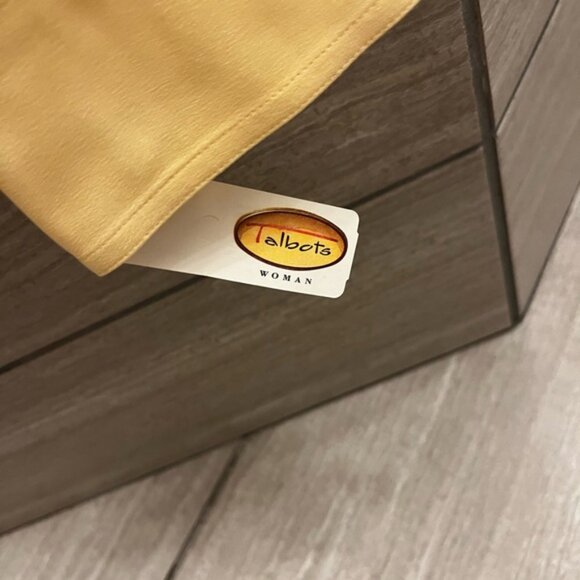 New Talbots Bare Silk Yellow Button Down Blouse Size 22W - Picture 7 of 9